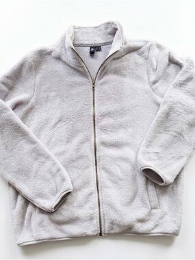 Volcom Super Soft Sherpa Fleece Zip Up Sweatshirt Large Y2K Outerwear